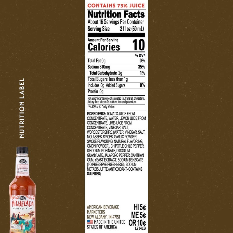 Master of Mixes Michelada Drink Mix, Ready To Use, 1 Liter Bottle (33.8 Fl Oz), Pack of 3 - Image 2
